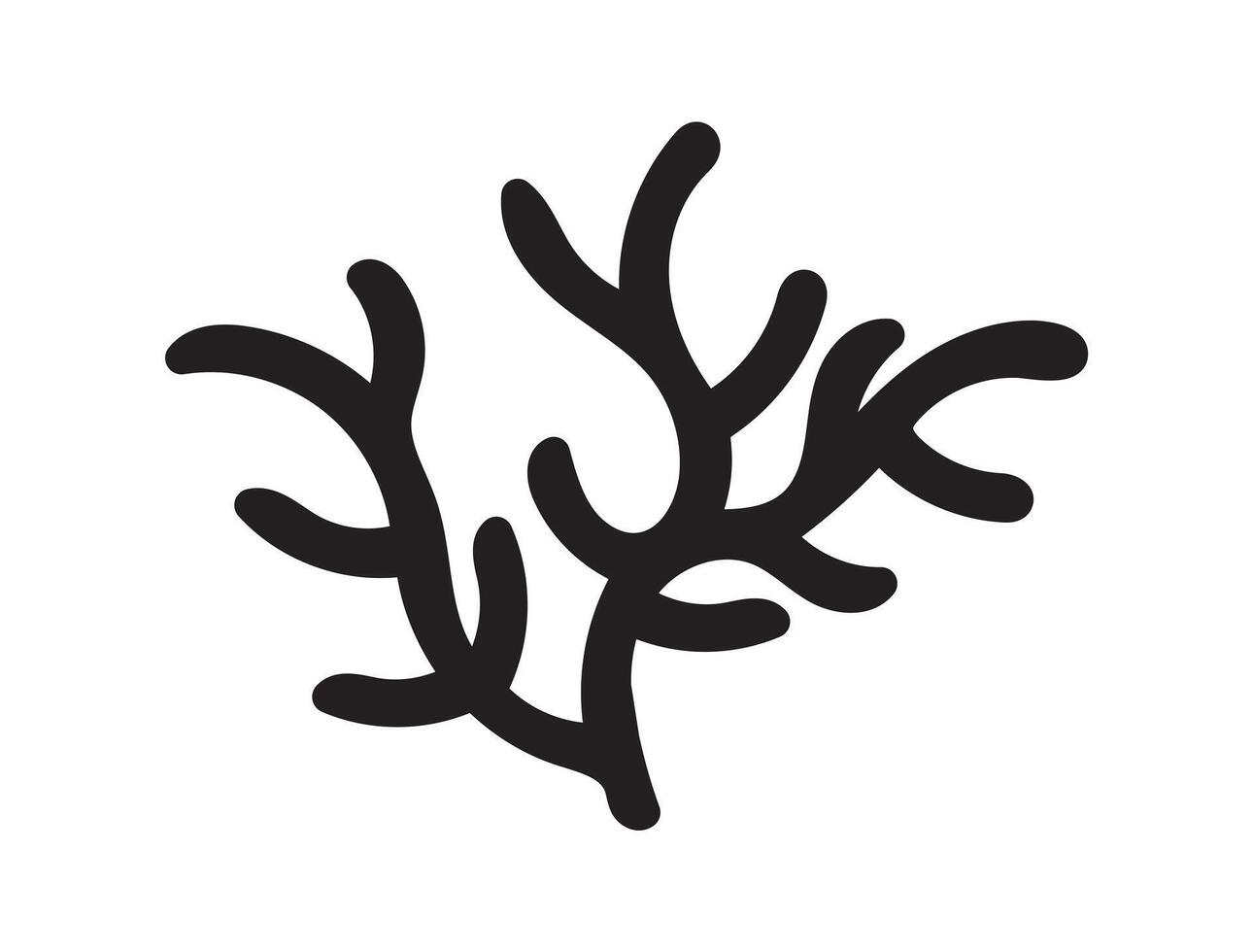 Coral silhouette on white background vector