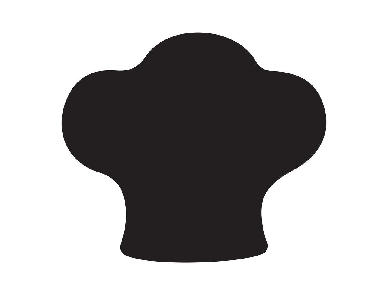 Chef hat silhouette on white background vector