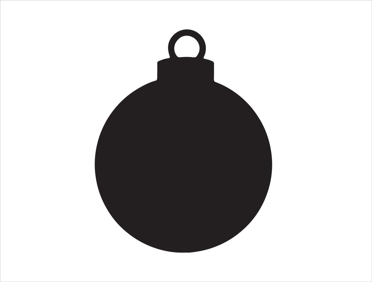 Christmas ornament silhouette vector