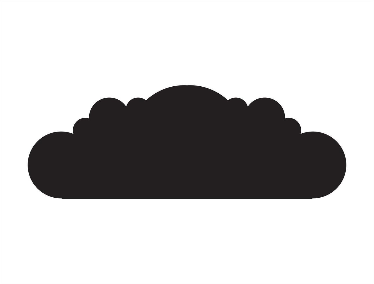 Cloud silhouette on white background vector