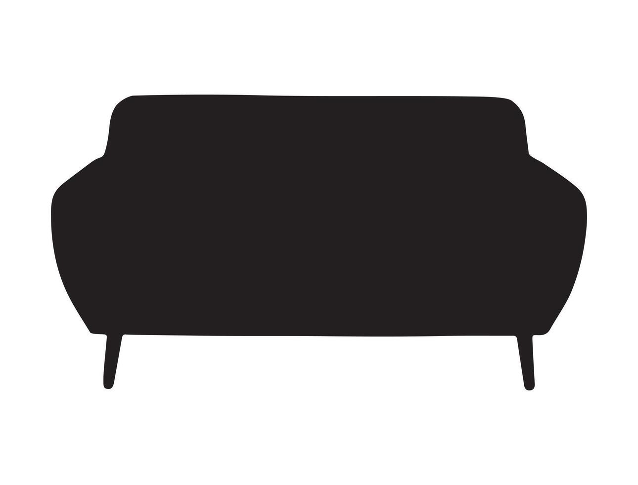 Couch silhouette on white background vector