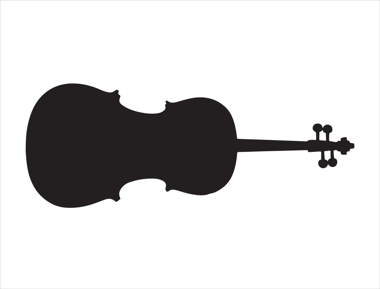 Cello musical instrument silhouette vector