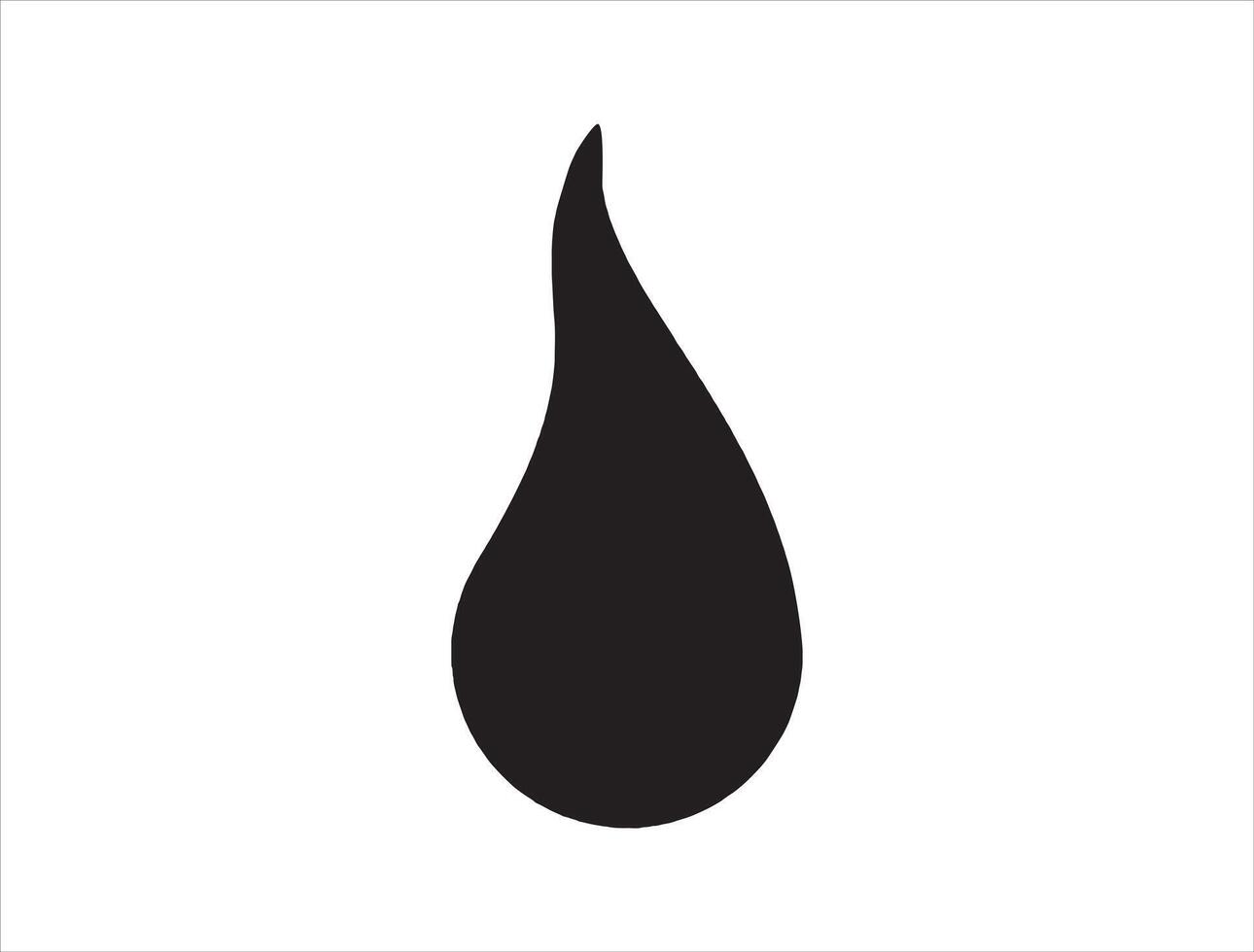 Candle flame silhouette on white background vector