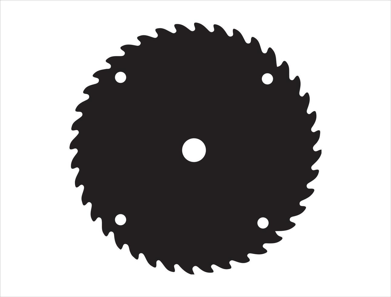 Circular saw silhouette on white background vector