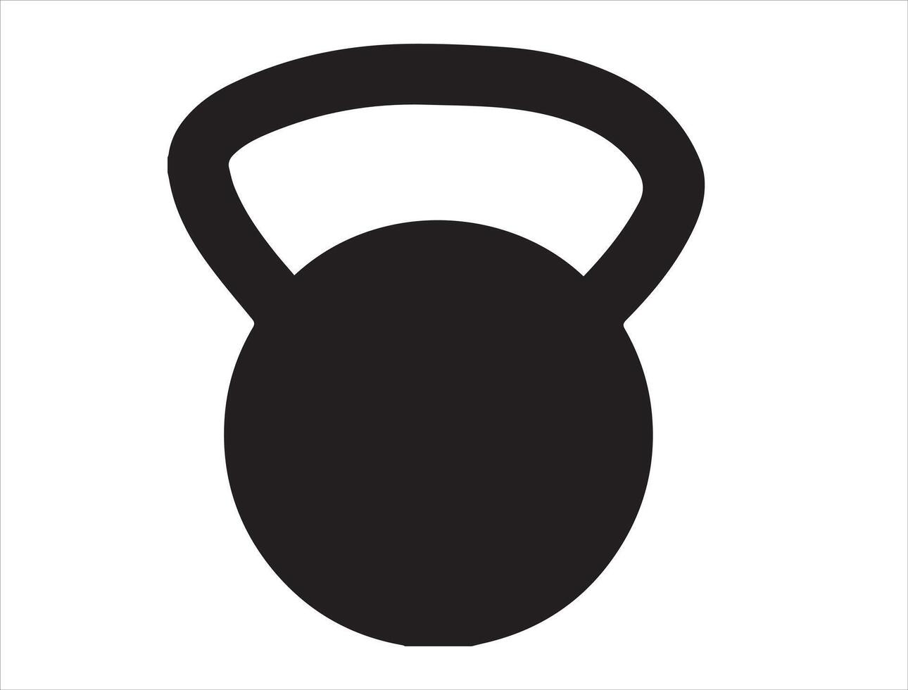 Dumbbell silhouette on white background vector