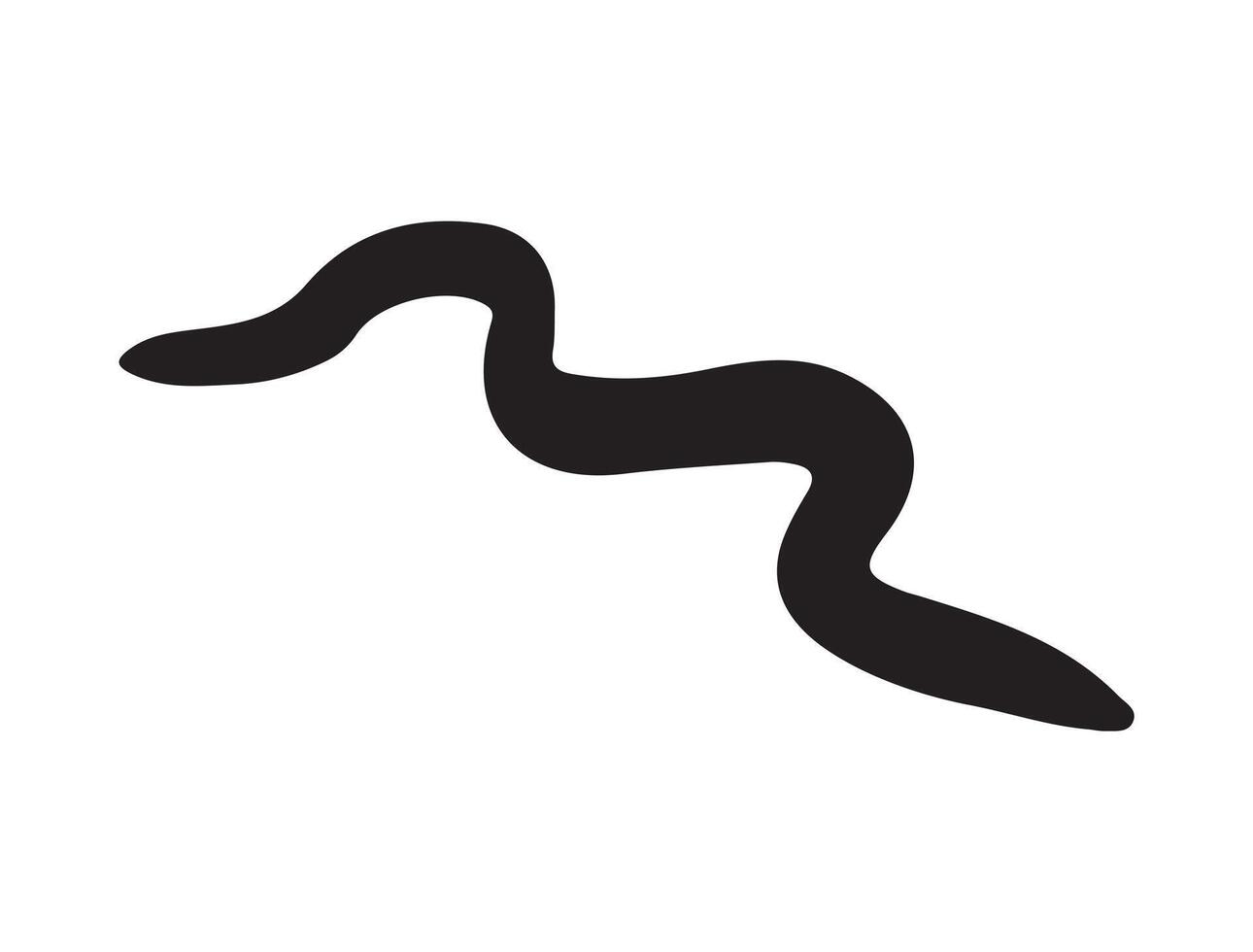 Eel silhouette on white background vector