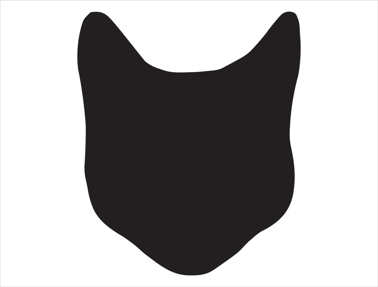 Cat head silhouette on white background vector