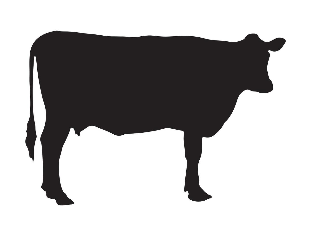 Cow silhouette on white background vector
