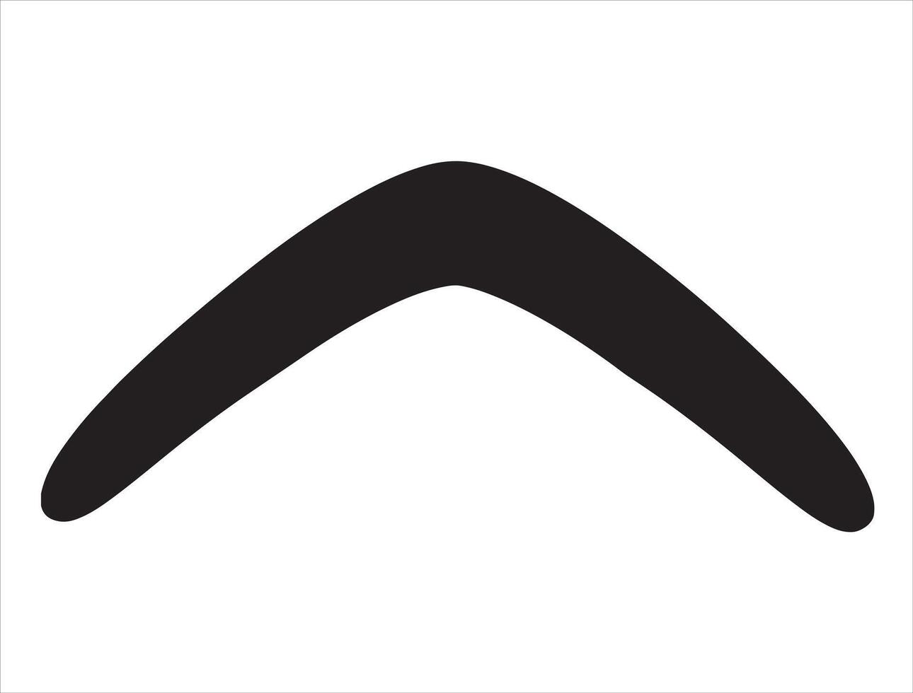 Boomerang silhouette on white background vector