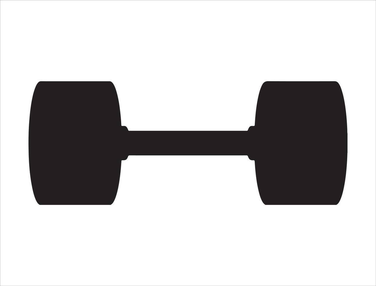 Dumbbell silhouette on white background vector