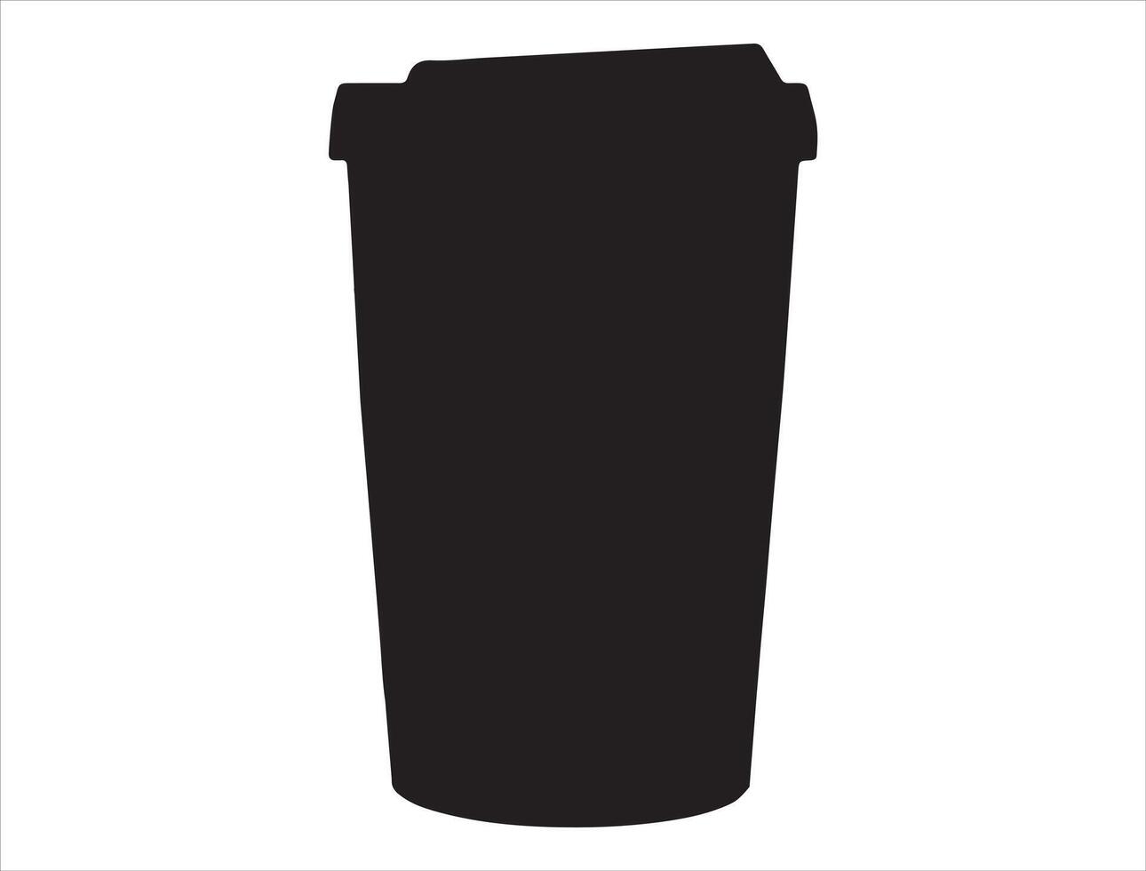 Coffee mug silhouette on white background vector