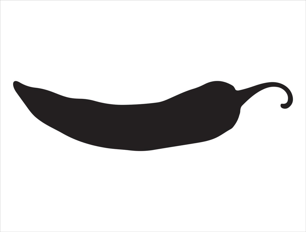 Chili pepper silhouette on white background vector