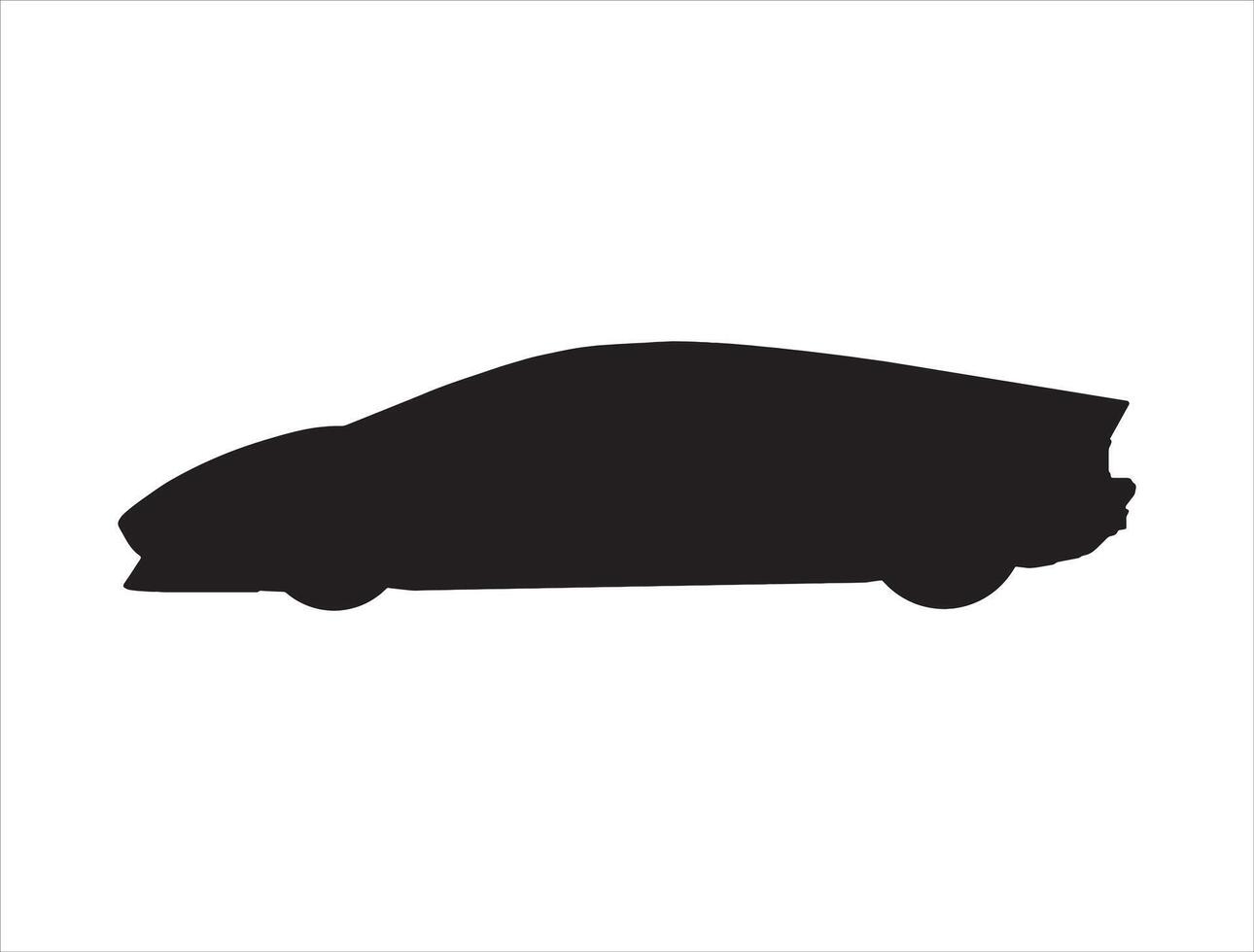 Car silhouette on white background vector