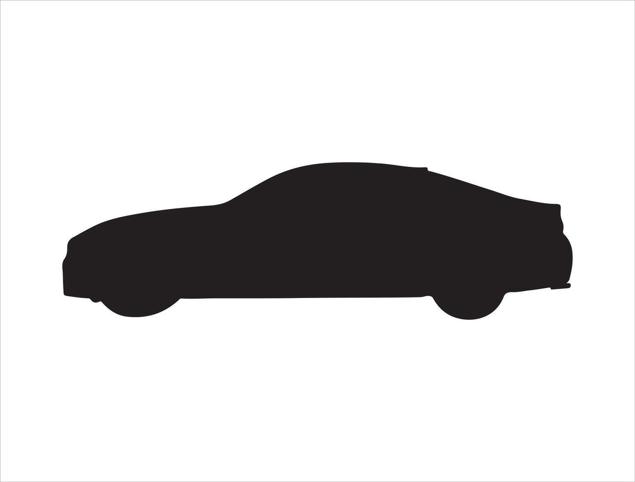 Car silhouette on white background vector