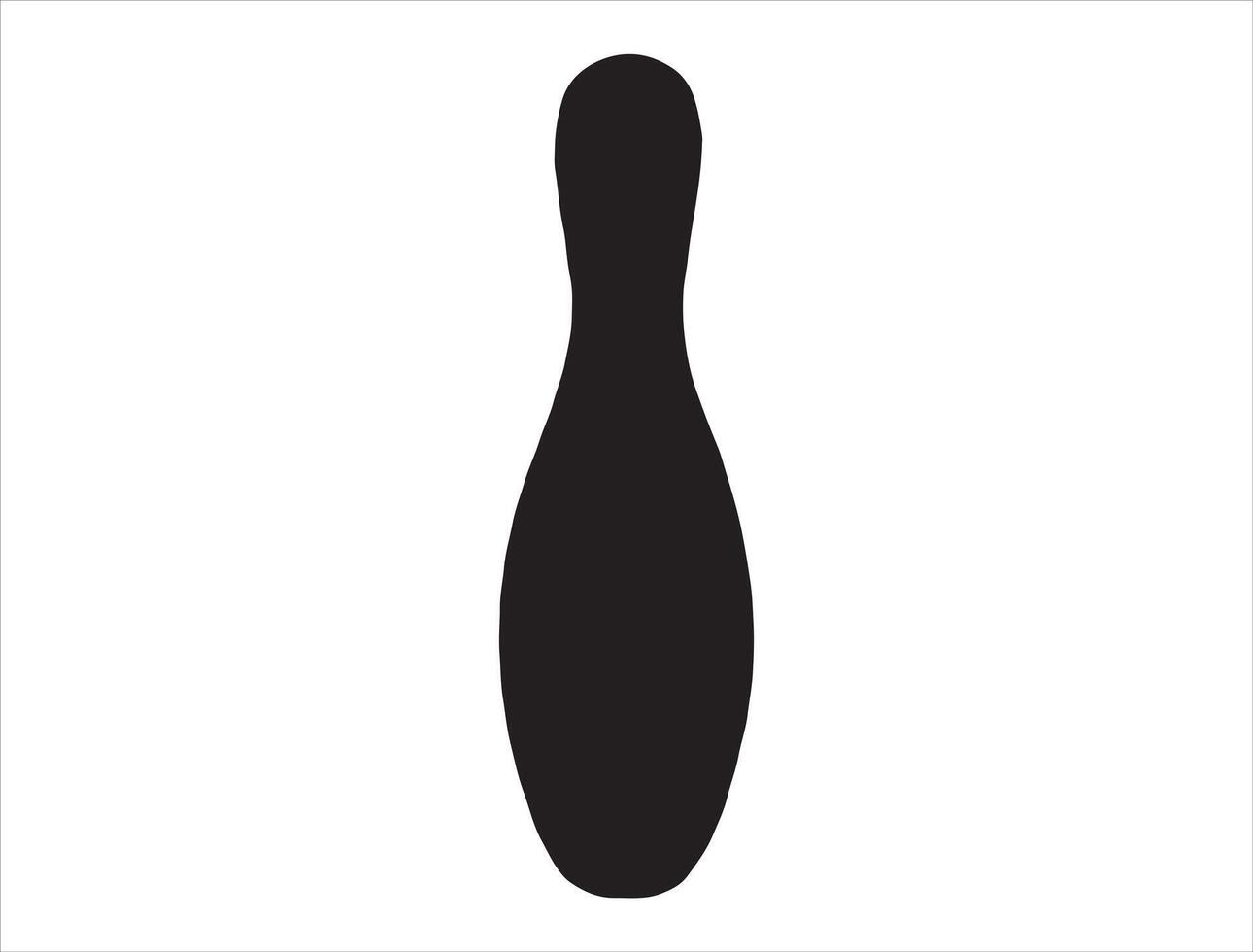 Bowling pin silhouette on white background vector