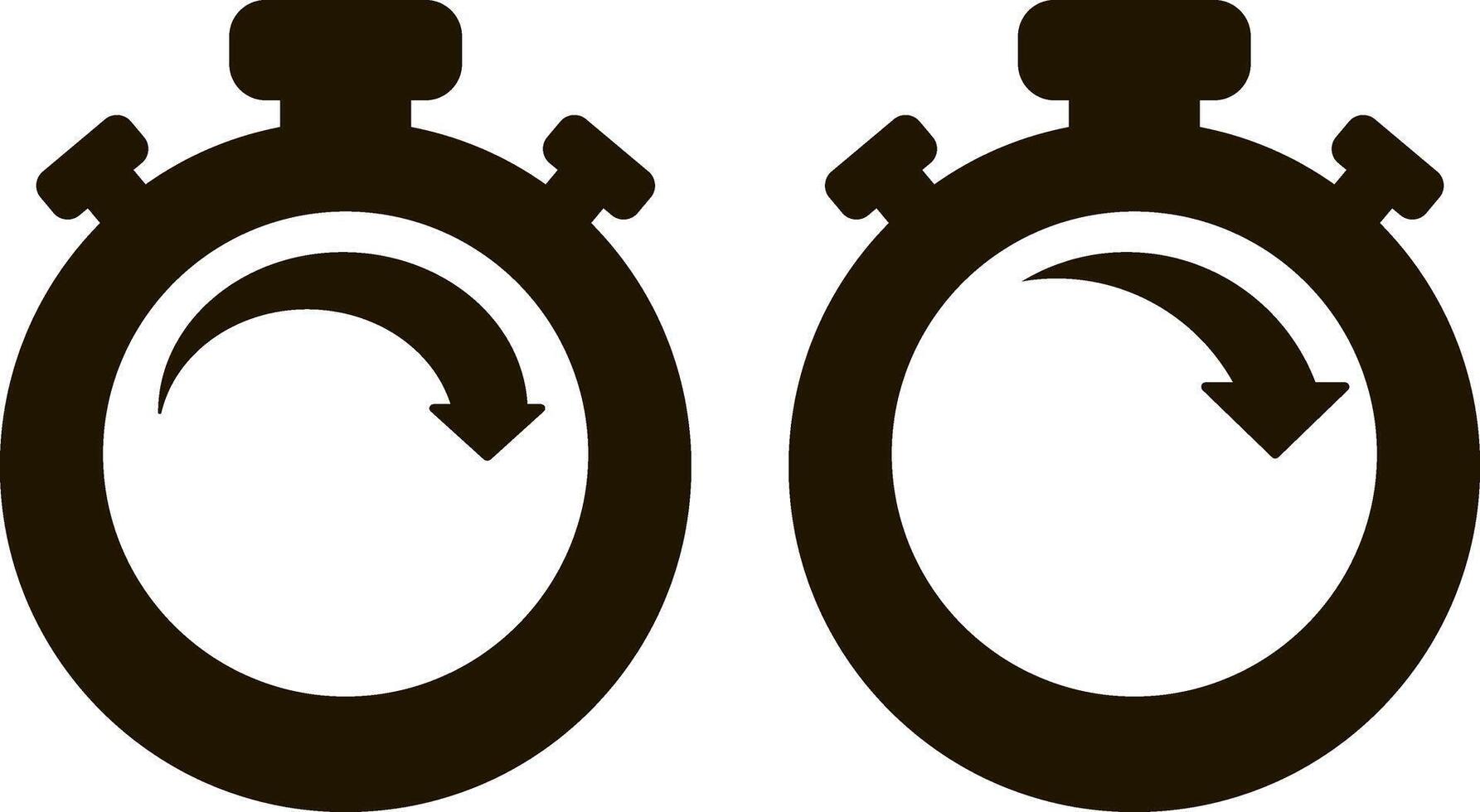 Stopwatch icon Stencil clipart vector