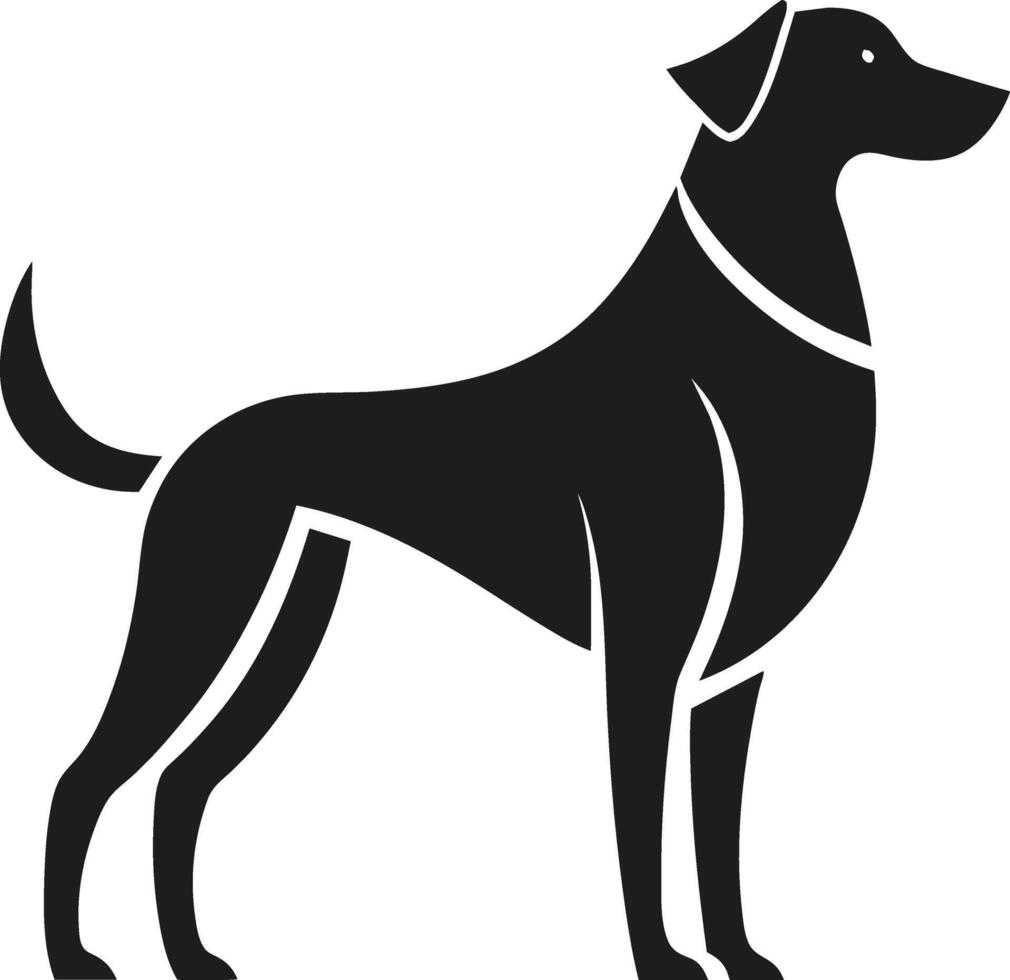 dog silhouette illustration modern design vector