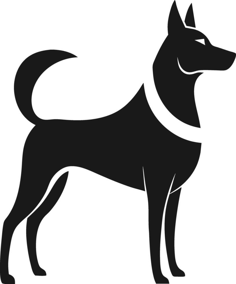 dog silhouette illustration modern design vector