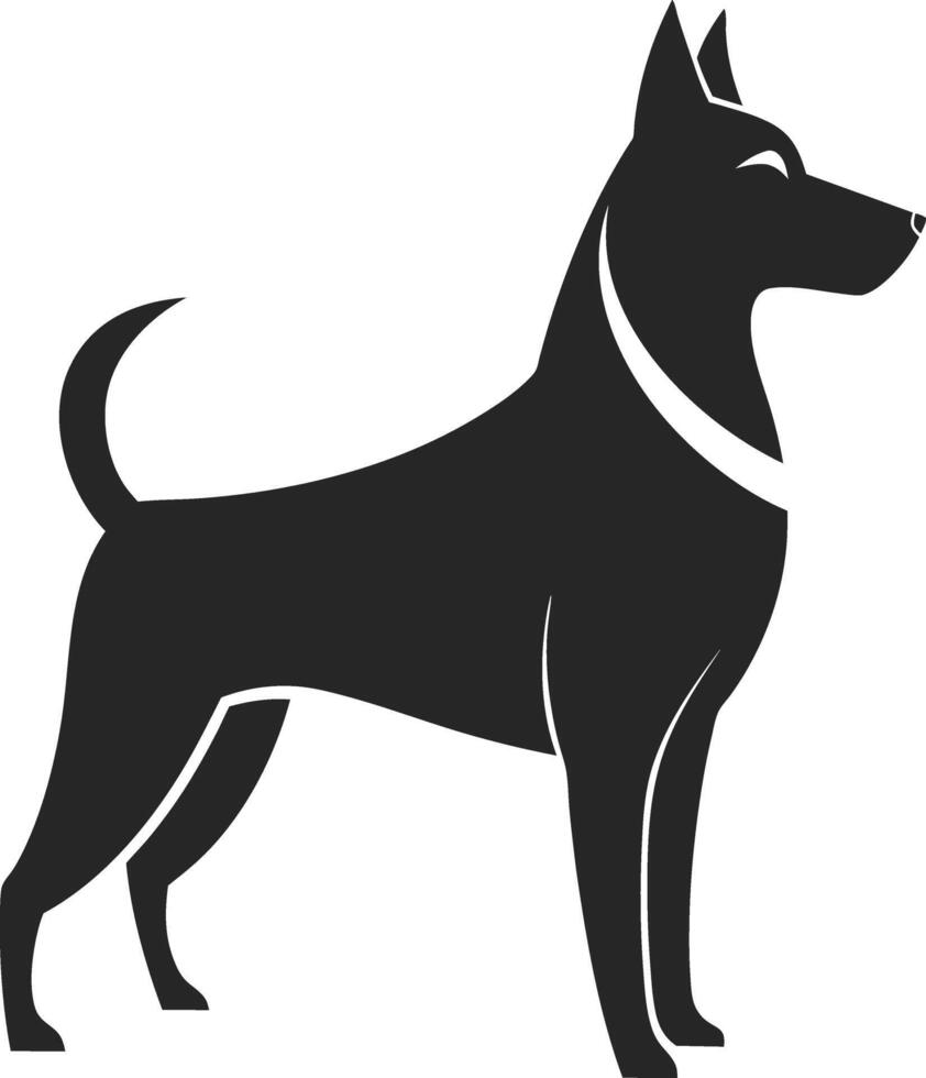 dog silhouette illustration modern design vector