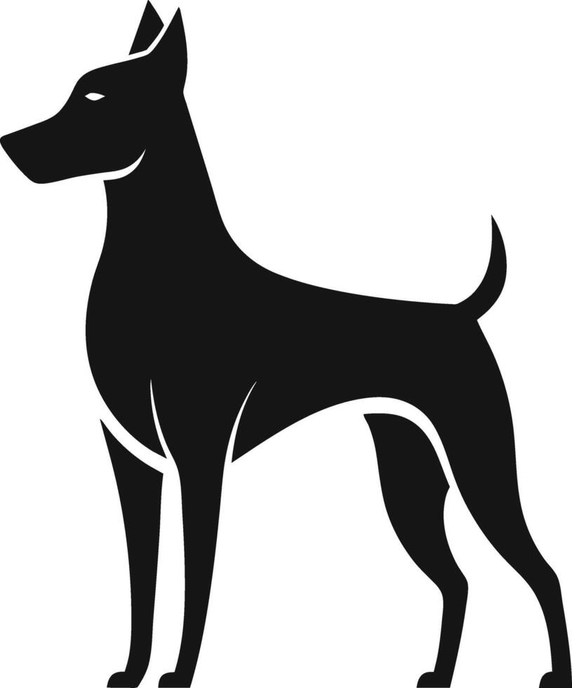 dog silhouette illustration modern design vector