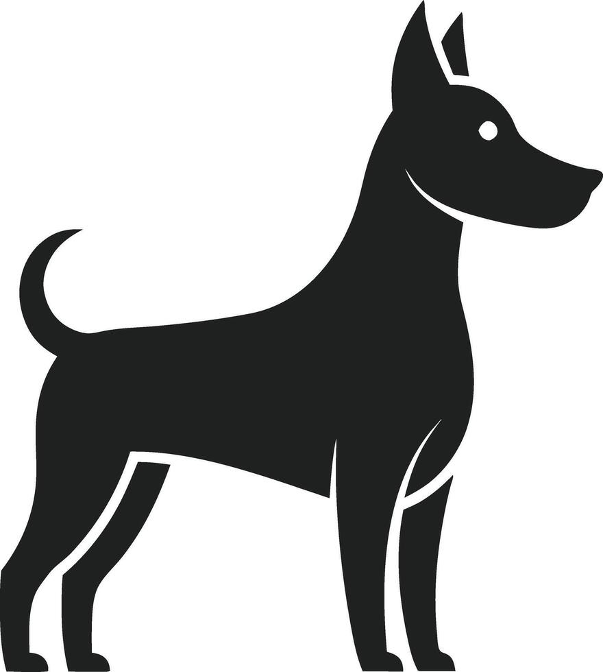 dog silhouette illustration modern design vector