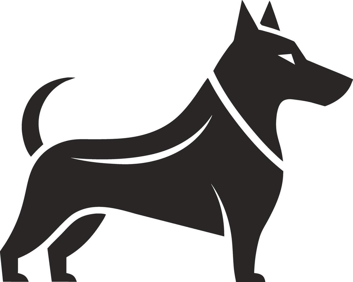 dog silhouette illustration modern design vector