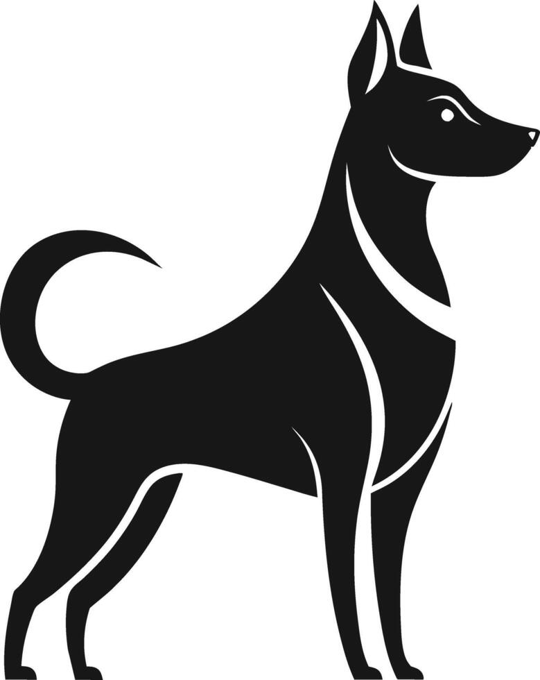 dog silhouette illustration modern design vector