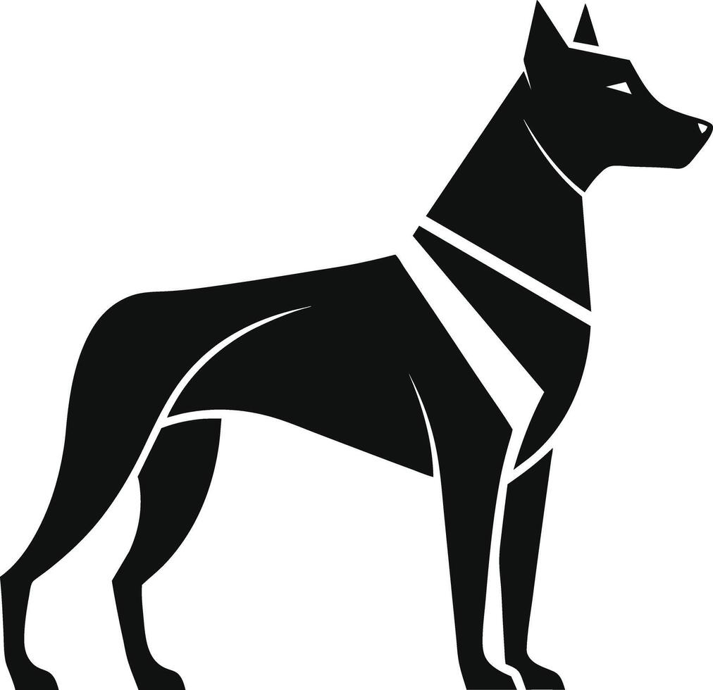dog silhouette illustration modern design vector