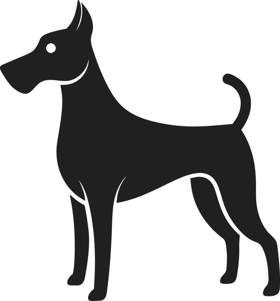 dog silhouette illustration modern design vector