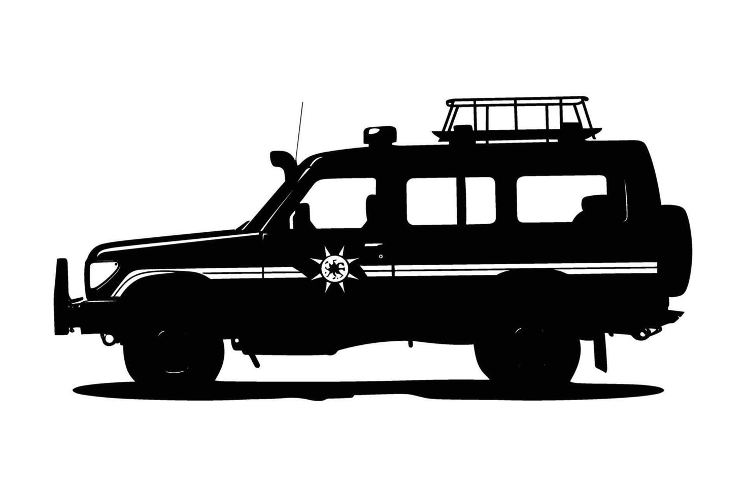 Armored vehicle graphic silhouette vector