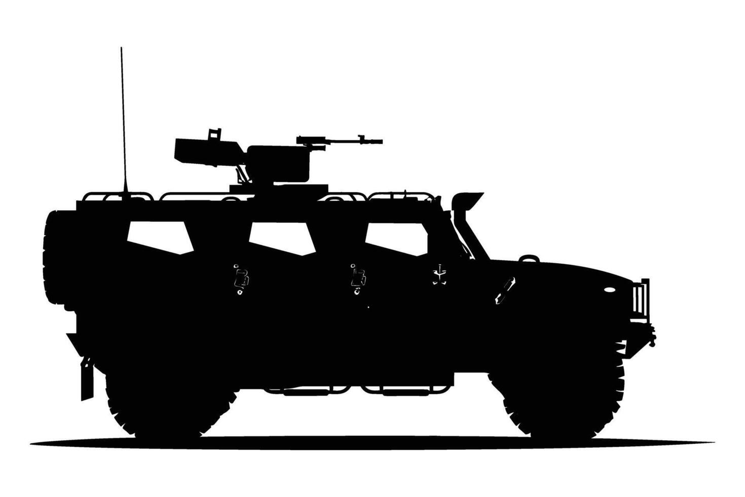 Armored vehicle graphic silhouette vector