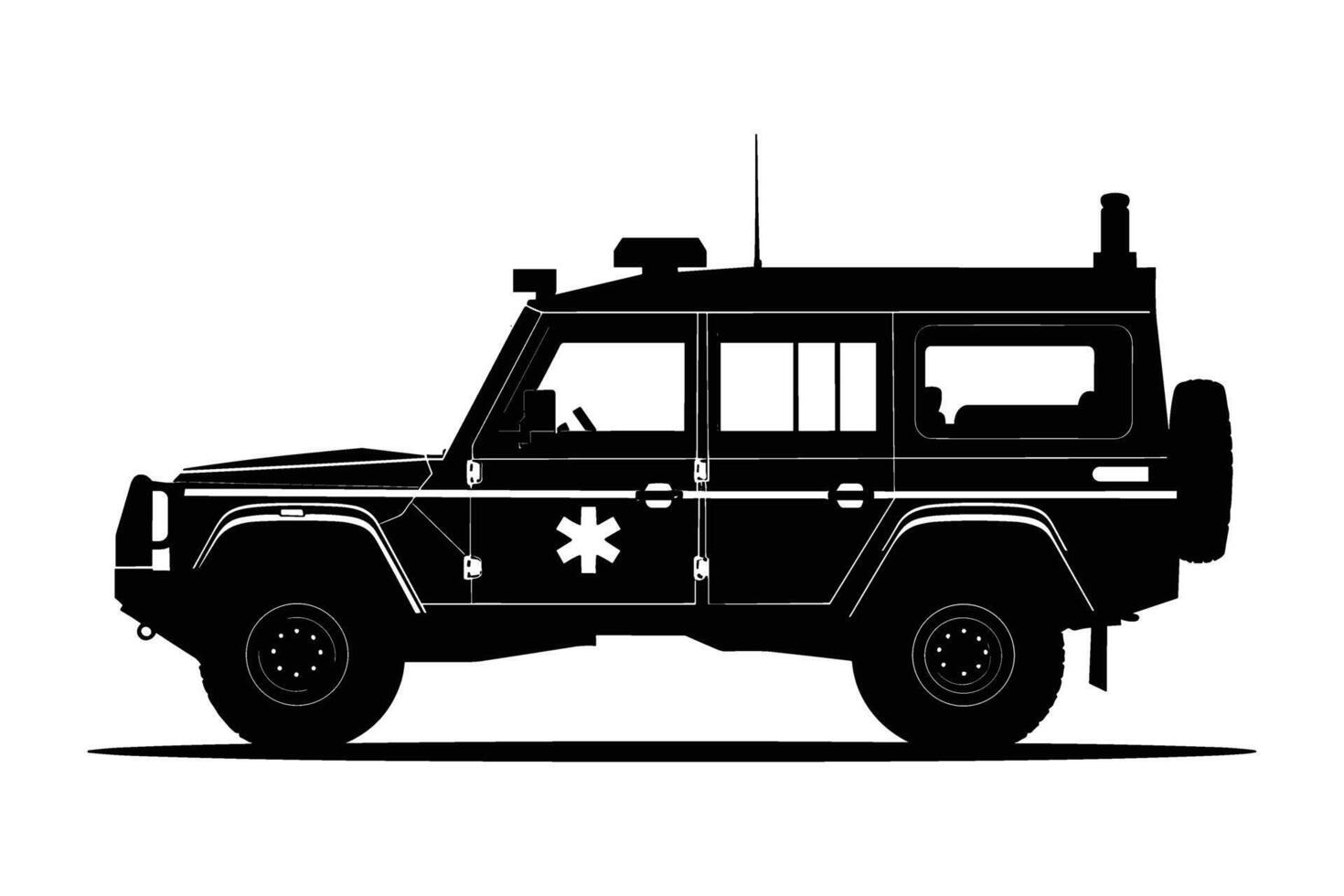 Armored vehicle graphic silhouette vector