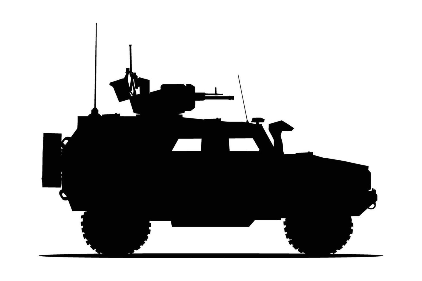 Armored vehicle graphic silhouette vector