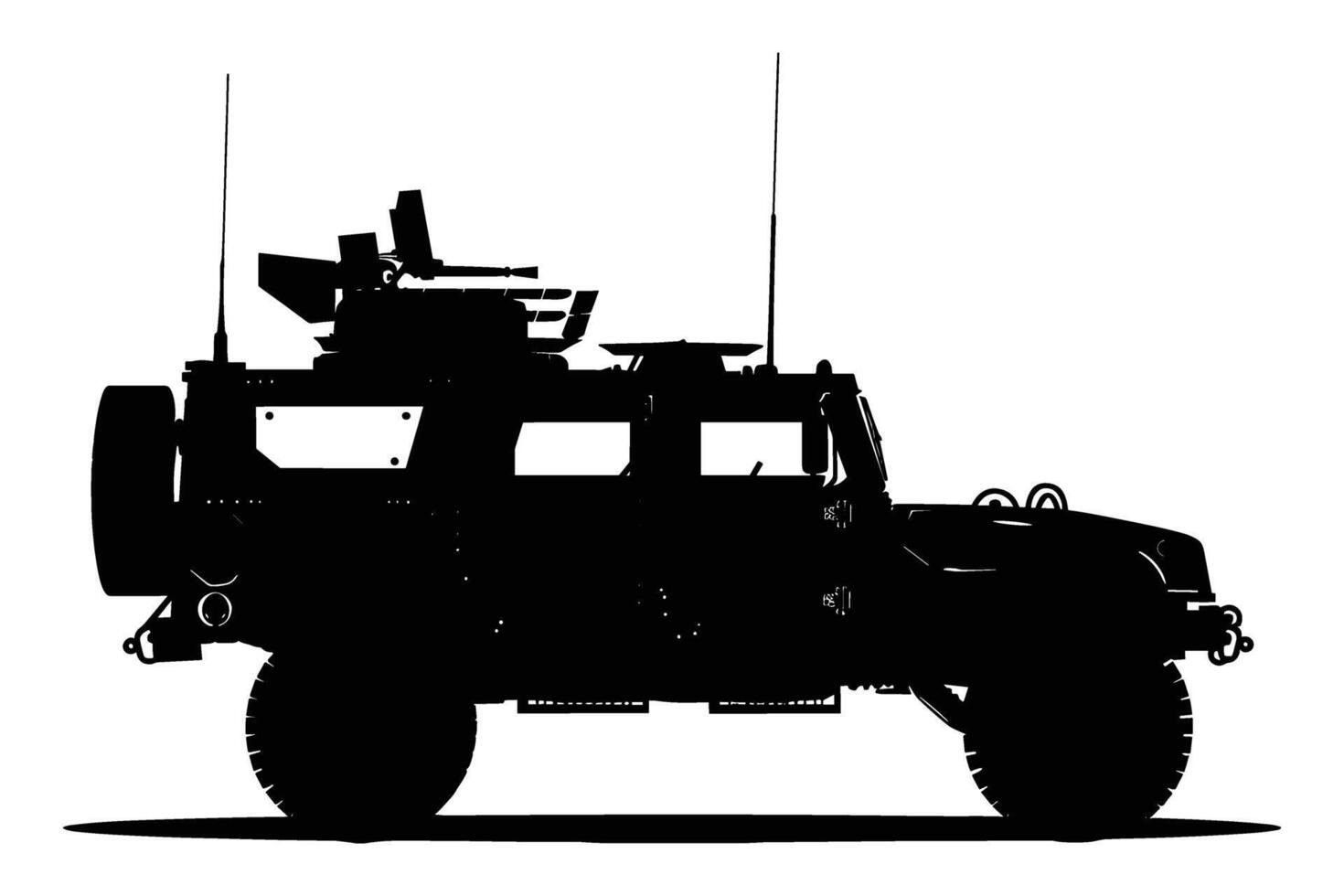 Armored vehicle graphic silhouette vector