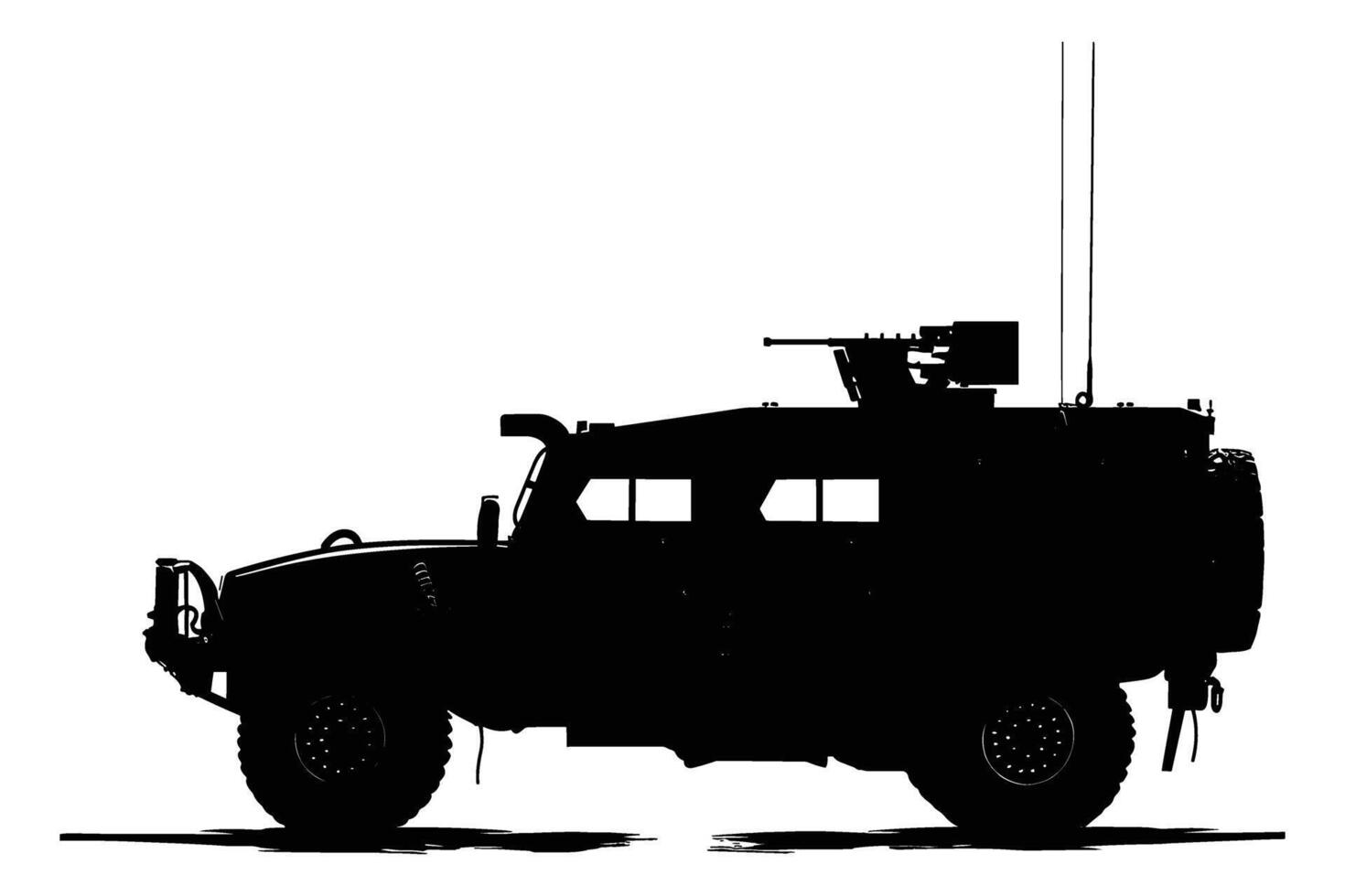 Armored vehicle graphic silhouette vector