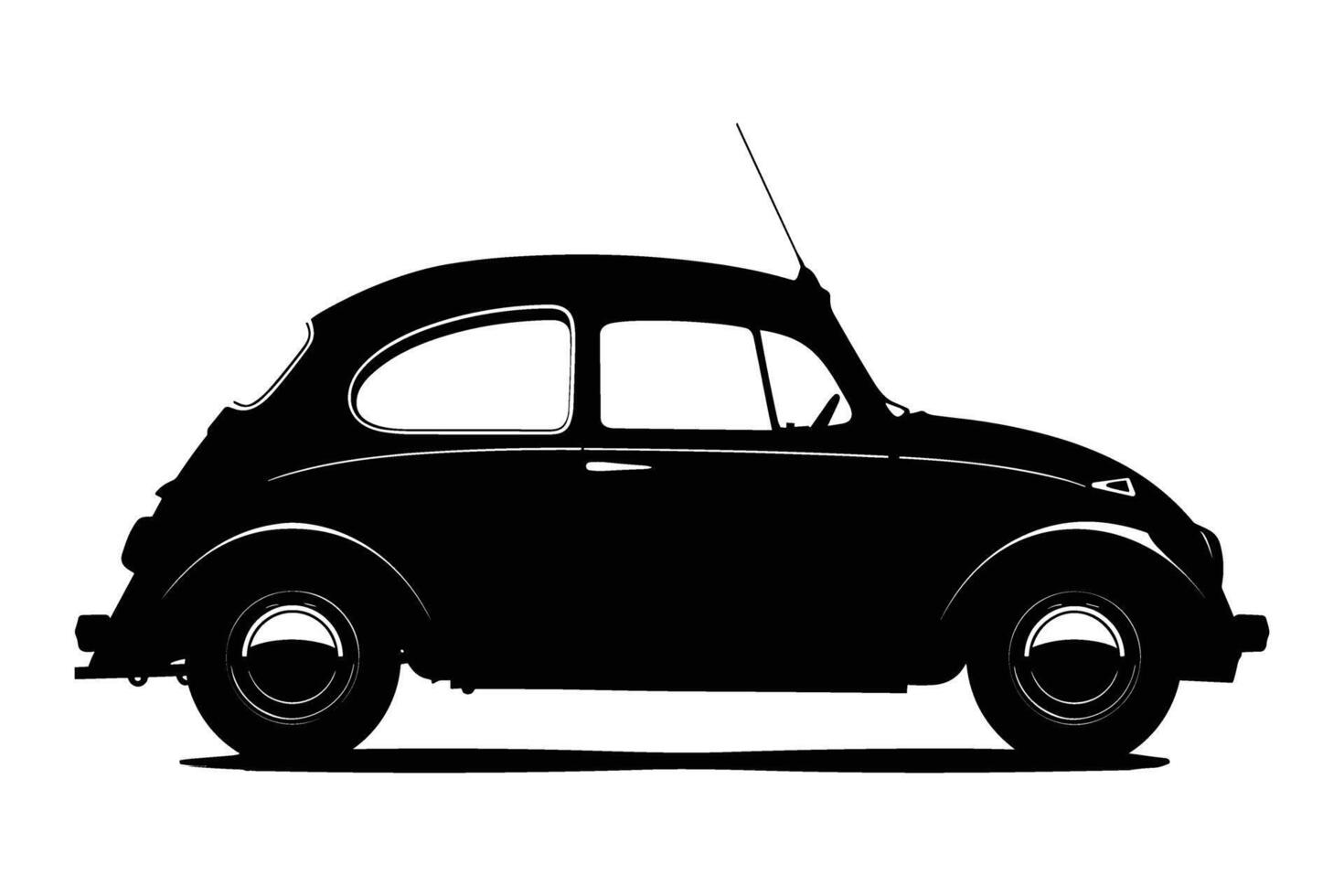 Compact car graphic silhouette vector