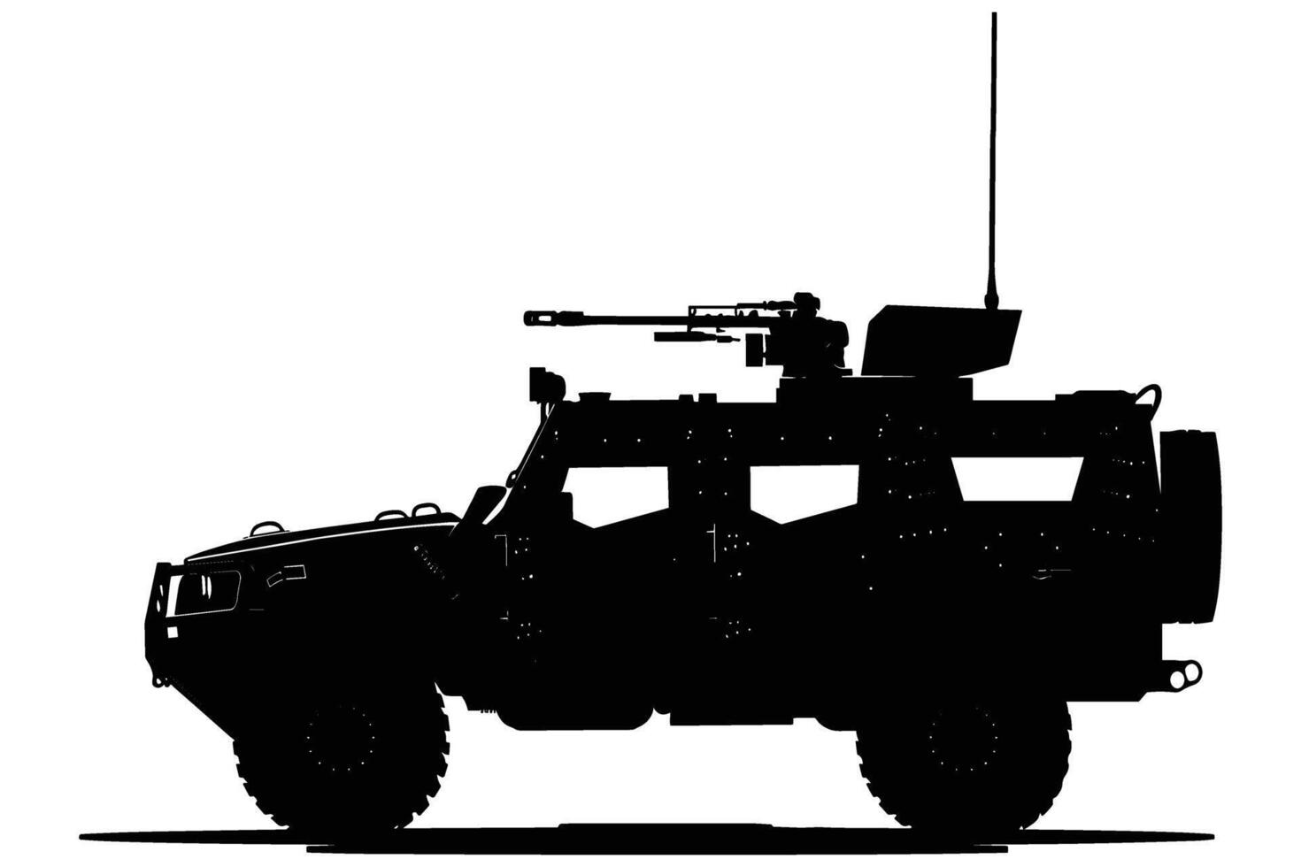 Armored vehicle graphic silhouette vector