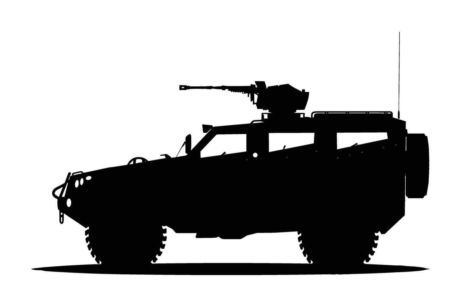 Armored vehicle graphic silhouette vector