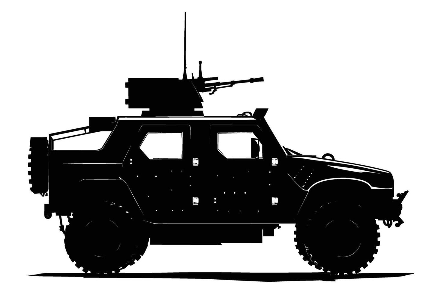 Armored vehicle graphic silhouette vector
