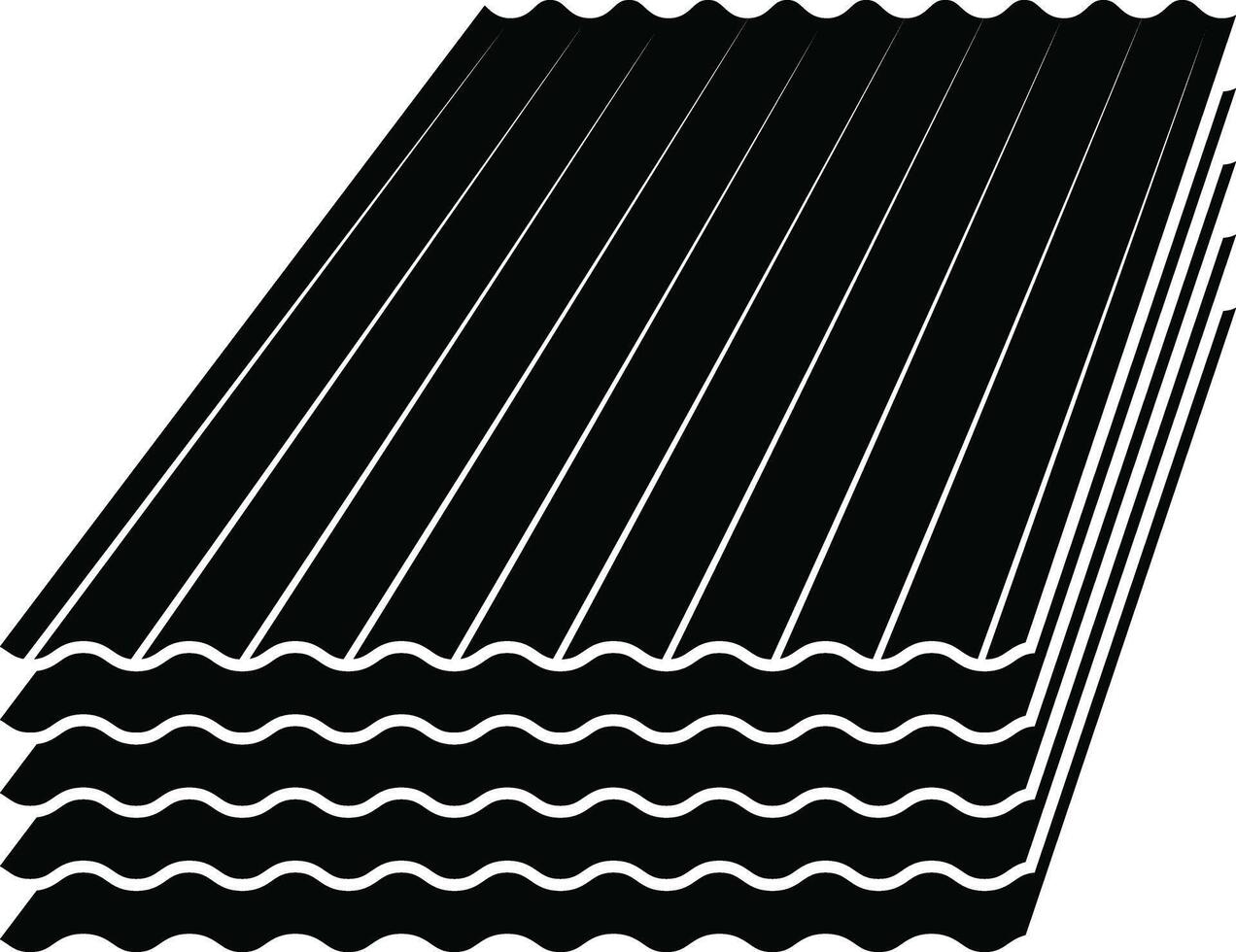 hierro hojas, construcción, techumbre icono vector
