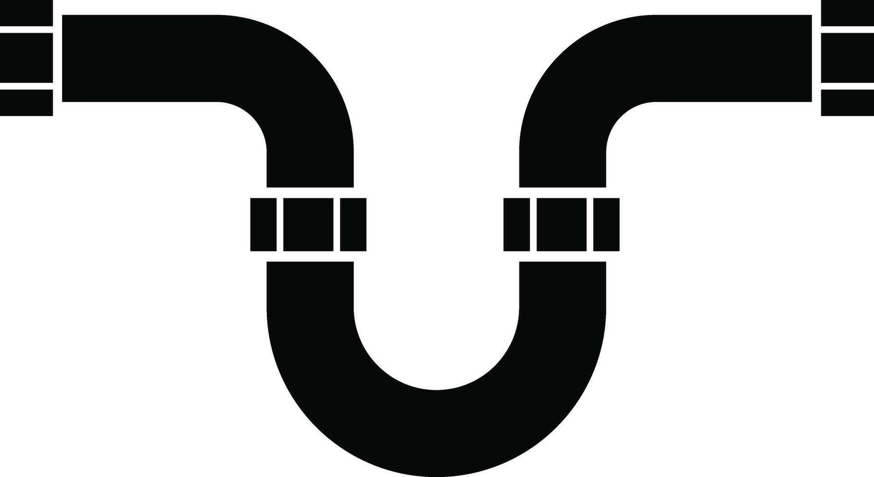 Water Pipe, Plumbing Icon Design vector