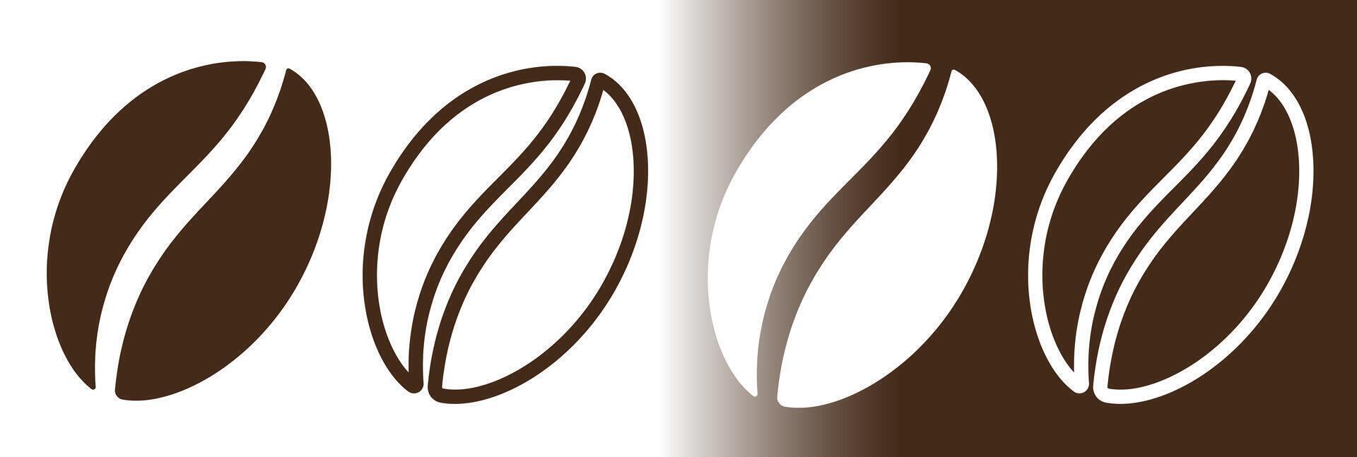 Coffee beans icons. Coffee beans icon. vector