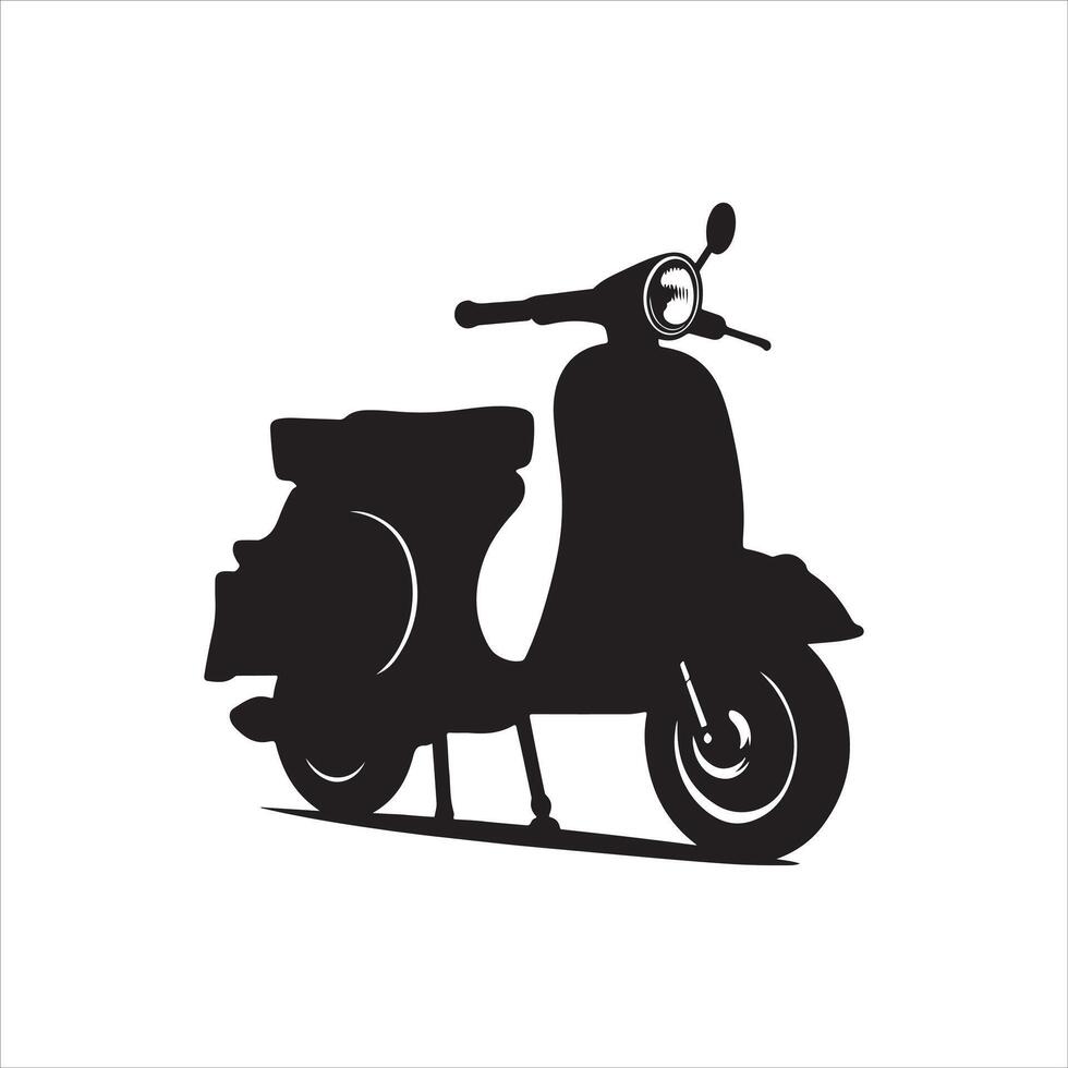 cool lambretta silhouette vector
