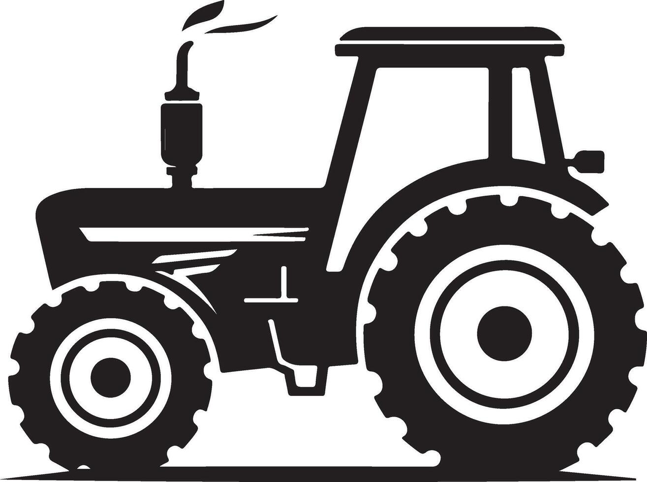 simple tractor illustration vector