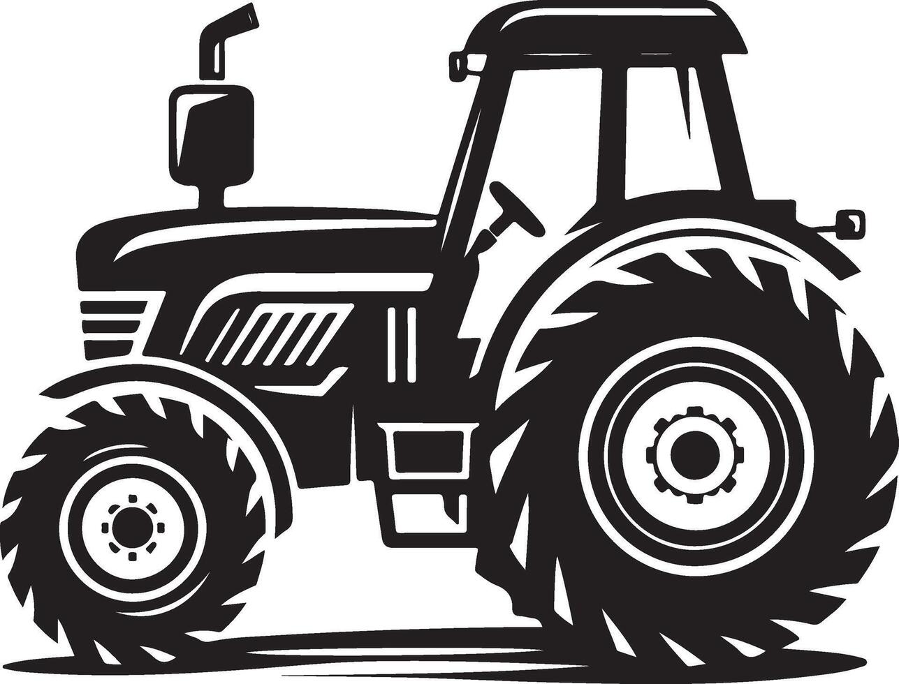 simple tractor illustration vector
