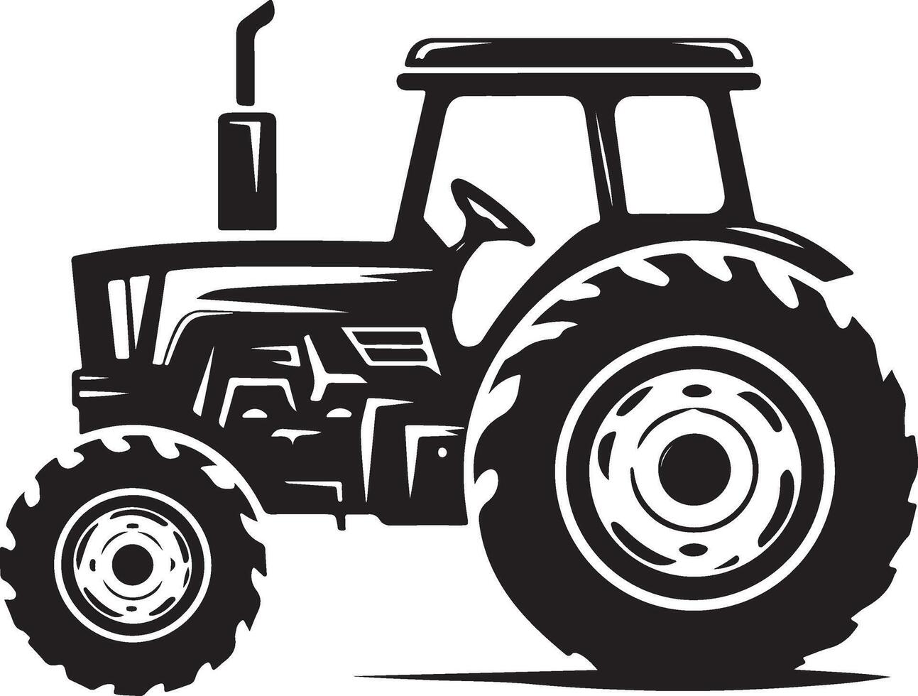 simple tractor illustration vector