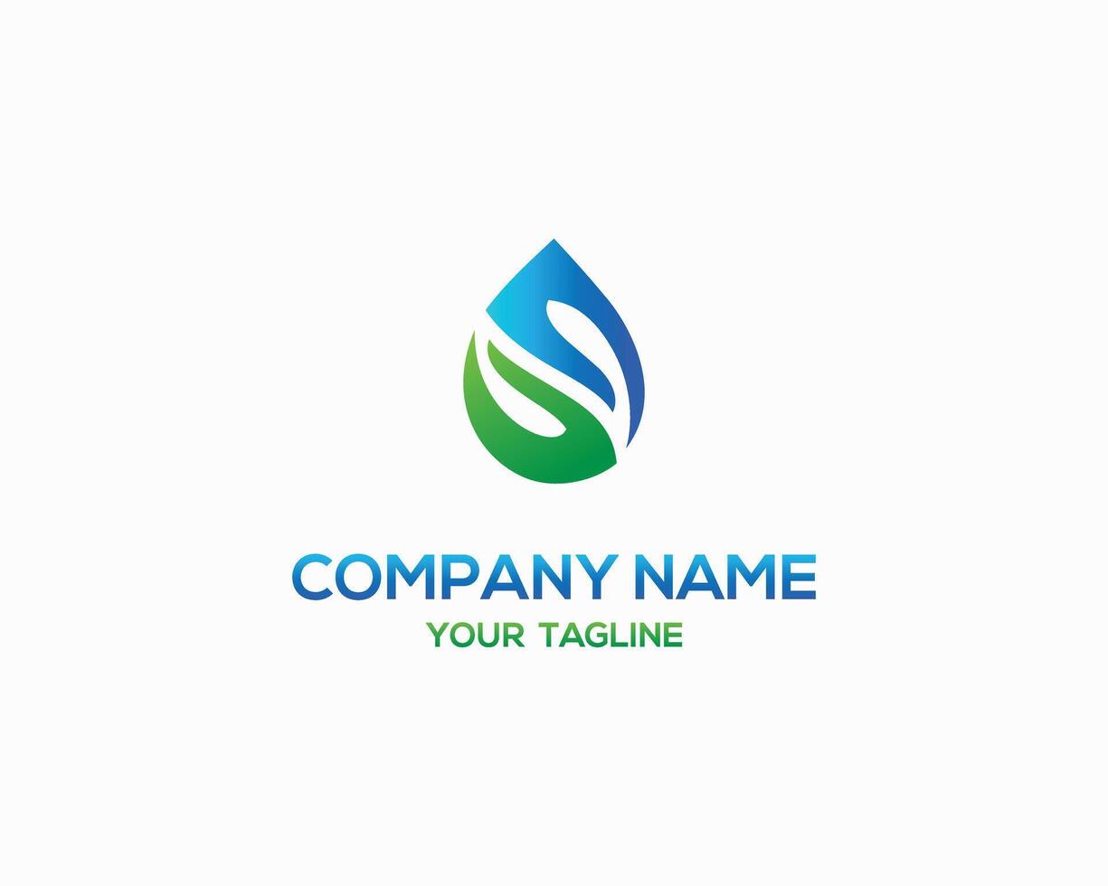 Save water with human hands logo design template. vector