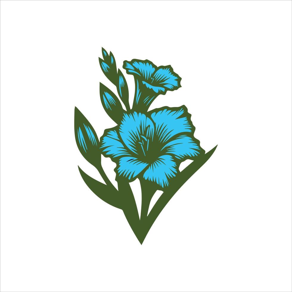 gladiolus flower color vector