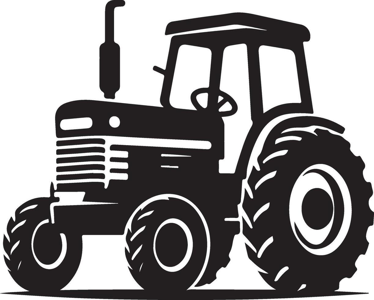simple tractor illustration vector