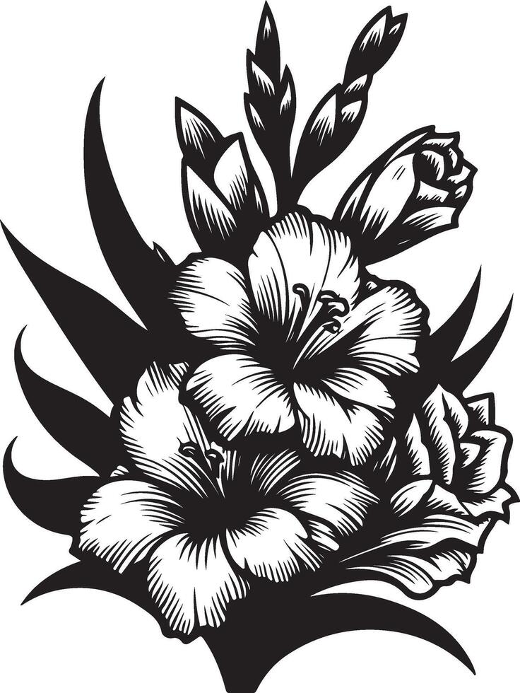 gladiolus flower color vector